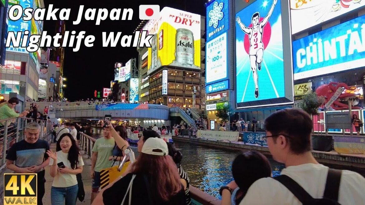 4K Nightlife Walk Dotonbori Osaka  | Japan Walking Tour 🇯🇵