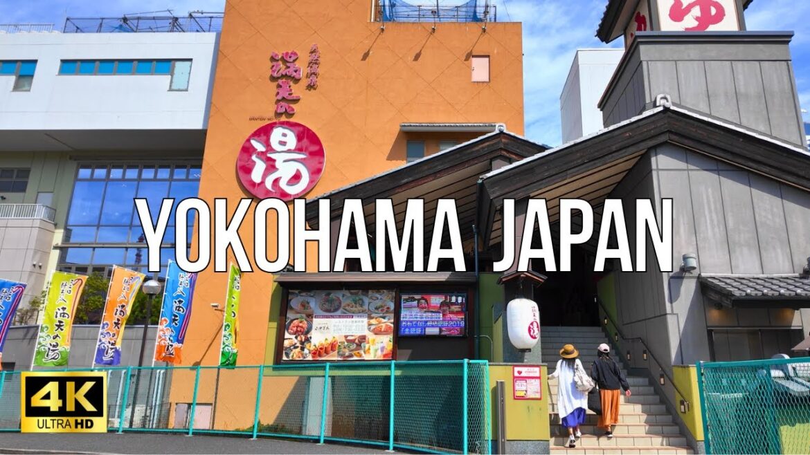 YOKOHAMA JAPAN 4K WALKING TOUR - Old Tokaido Road to Manten-no-Yu Onsen | [4K HDR]