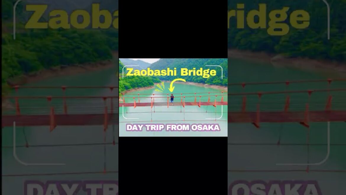 Zaobashi Bridge, Japan 🎌 Wakayama red suspension bridge, #japan  #travel   #wakayama #drone #dji