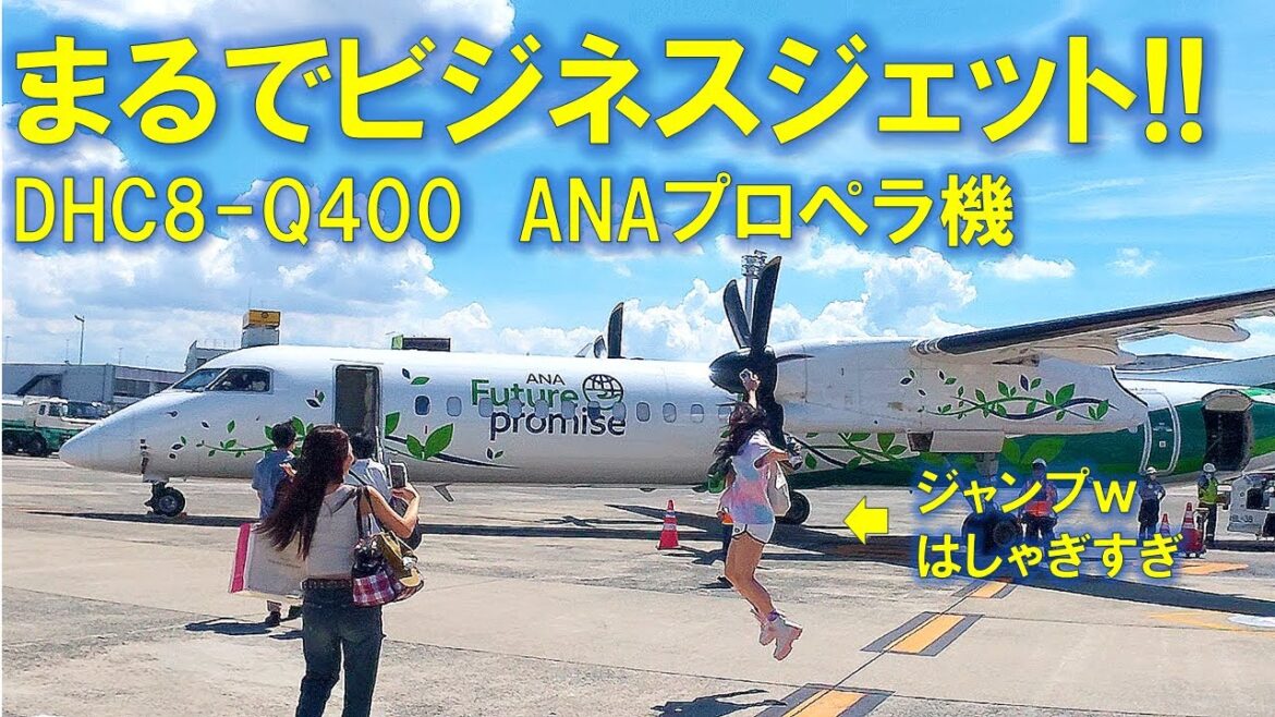 🌿まるでビジネスジェット！ANAプロペラ機 DHC8-Q400搭乗記✨大阪→熊本フライトレビュー