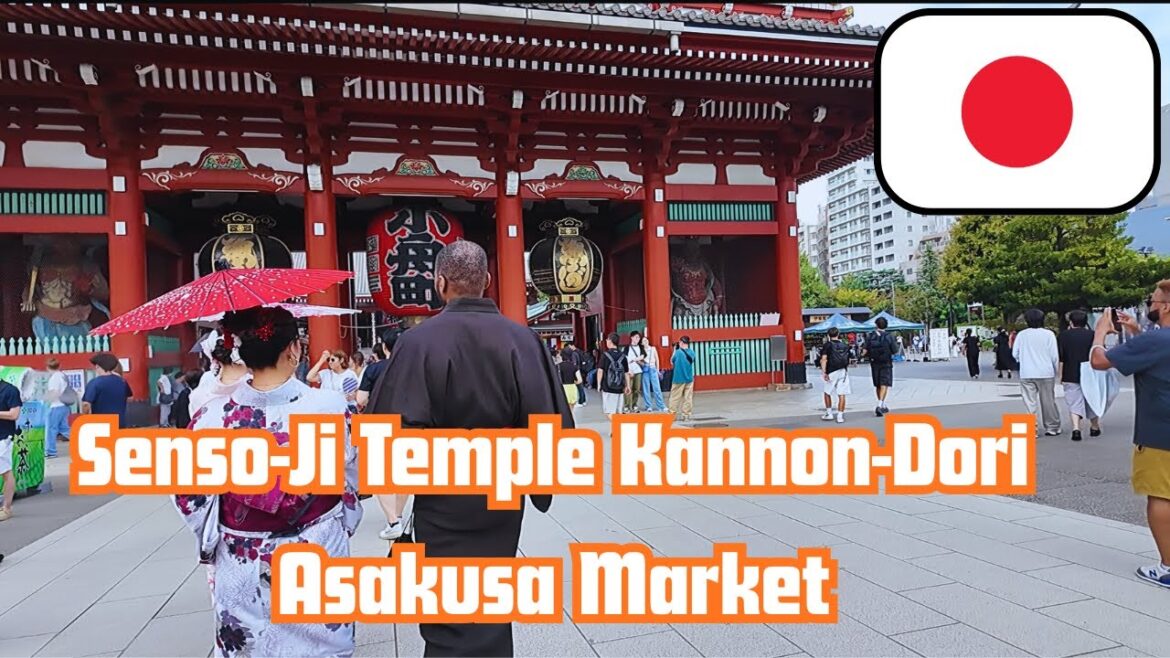 Walking Tour Of Tokyo Japan 🇯🇵 | Senso-Ji Temple | Kannon-Dori Asakusa Market 東京 日本
