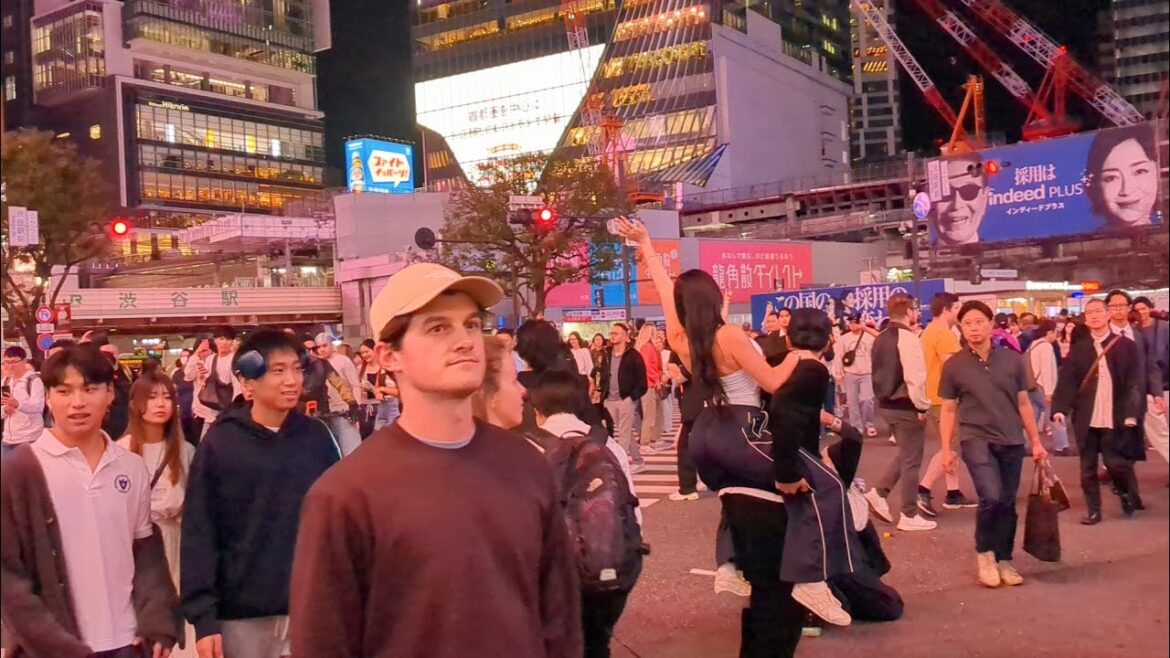 4K Shibuya Autumn Night Street Walking Tour. Tokyo, Japan. 4K Shibuya Autumn Night Street Walking Tour. Tokyo, Japan.