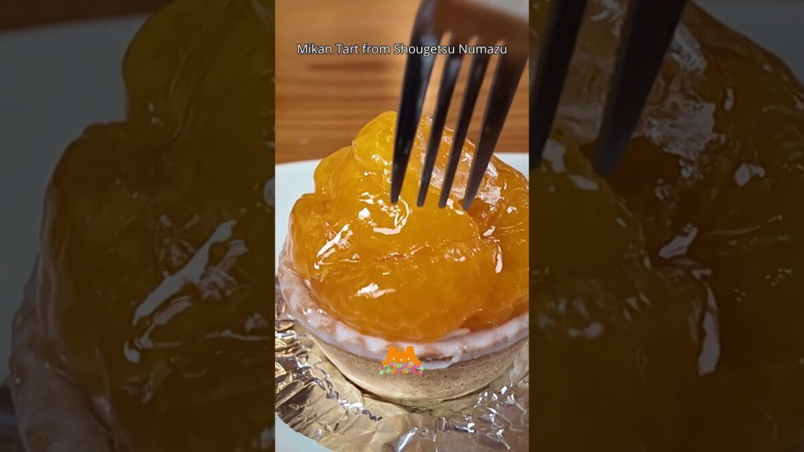 Savoring the Famous Mikan Tart at Shougetsu in Numazu! 🍊🥧 #Shorts