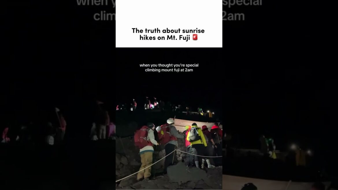 The Truth About Climbing Mt. Fuji for Sunrise 😅🚶‍♀️ #shorts #travel #fyp