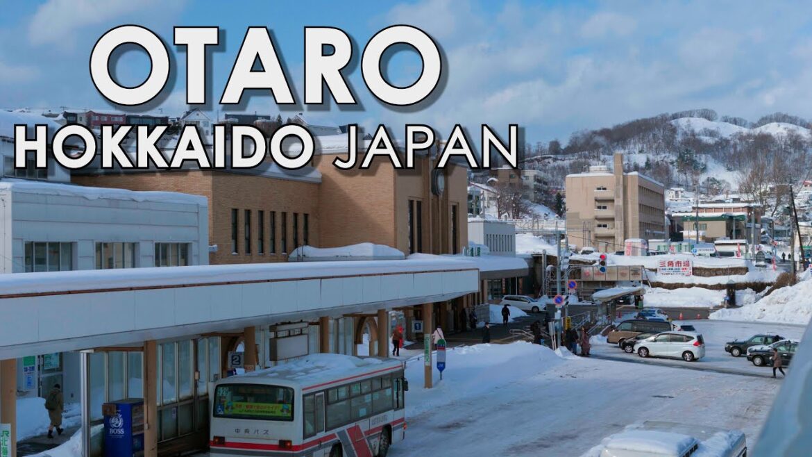Walking at Otaru Ciry  Hokkaido Japan