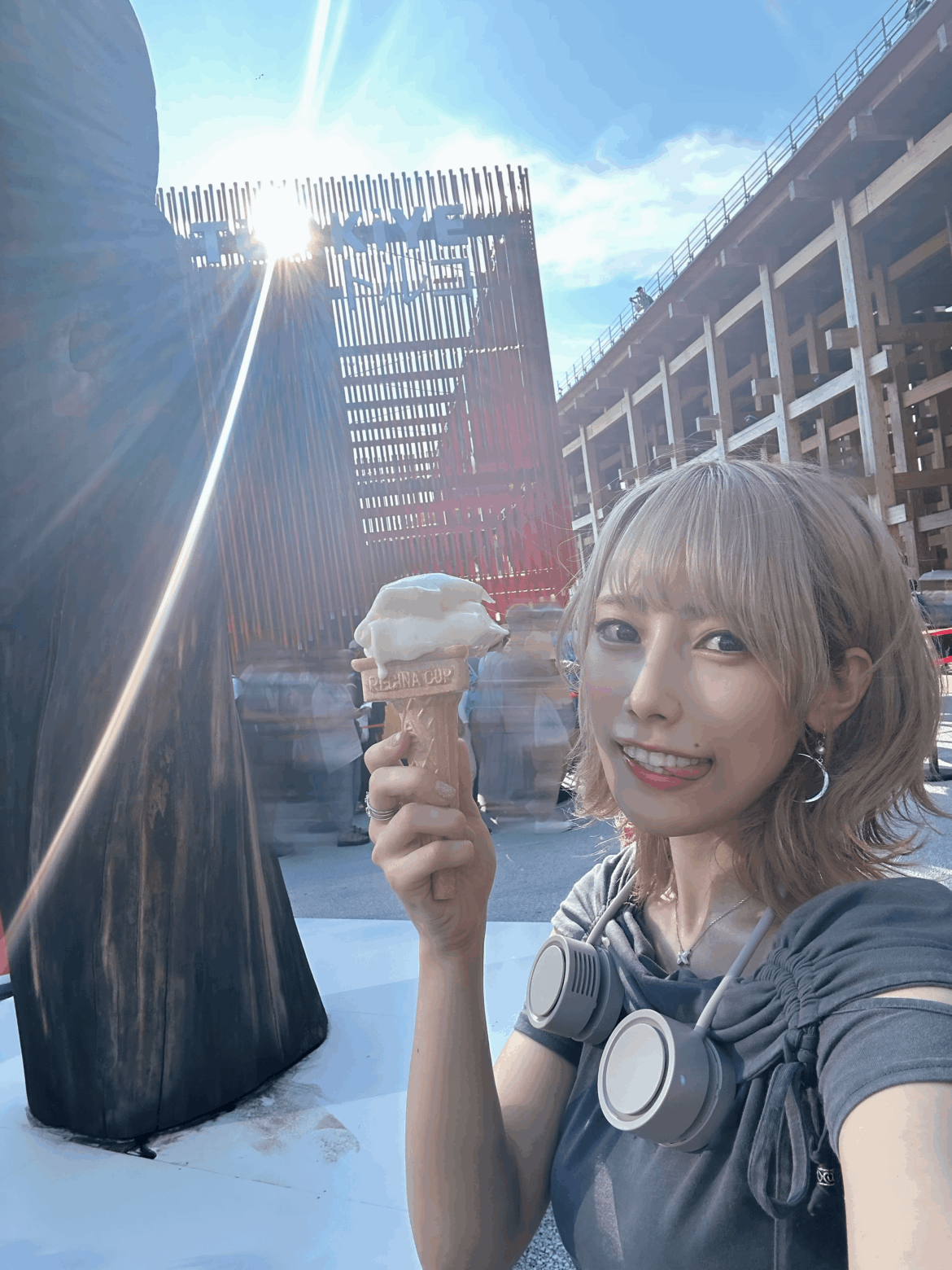 Sasaki Rico Having Turkish Ice Cream at the Turkish Pavillion