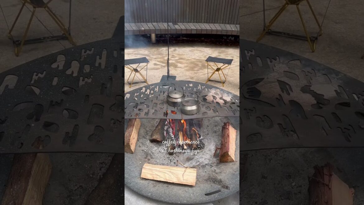 campfire coffee experience at Hoshinoya Fuji #hoshinoyafuji #星野 #japan #fuji #travel