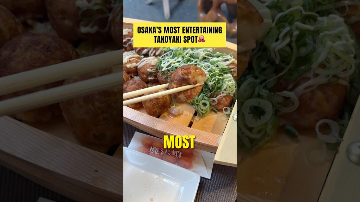 Osaka’s most entertaining Takoyaki spot🐙 #visitjapan #japantravel #japantrip Osaka's most entertaining Takoyaki spot🐙 #visitjapan #japantravel #japantrip
