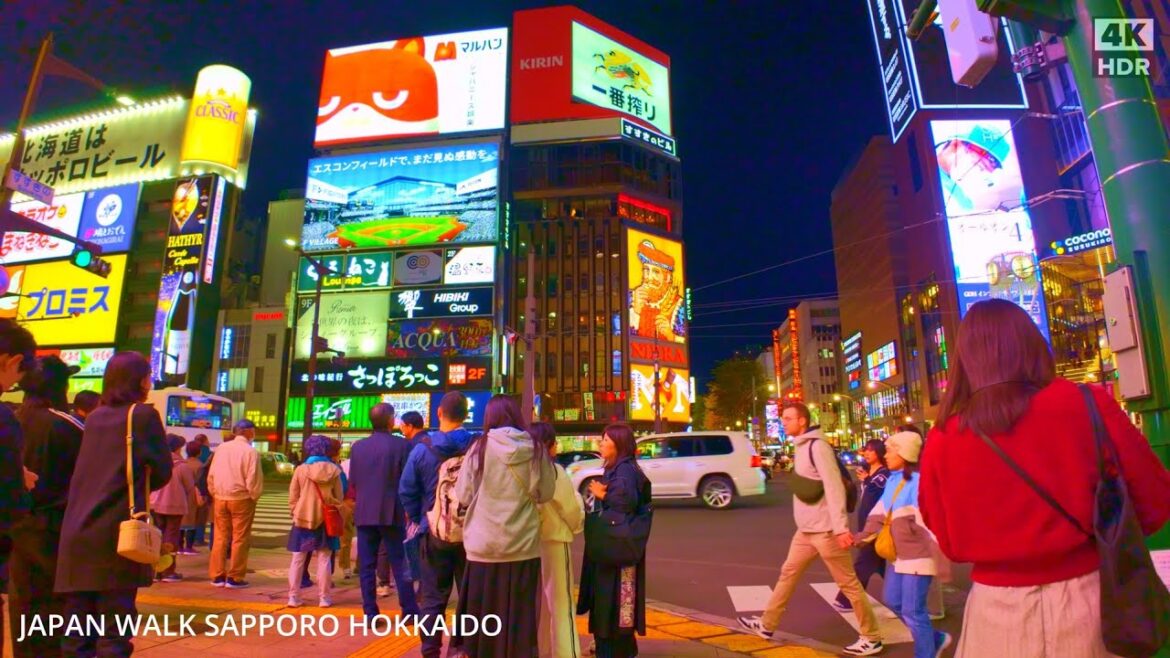 北海道札幌駅からすすきのへ歩く4kHDR Japan Sapporo Hokkaido walking tour from Sapporo station to Susukino 北海道札幌駅からすすきのへ歩く4kHDR Japan Sapporo Hokkaido walking tour from Sapporo station to Susukino