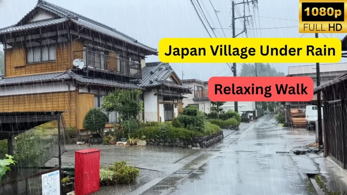 Heavy Rain Walk in Japan | Relaxing Countryside Village Ambience | Nagano Japan 4K Rain Sounds Heavy Rain Walk in Japan | Relaxing Countryside Village Ambience | Nagano Japan 4K Rain Sounds