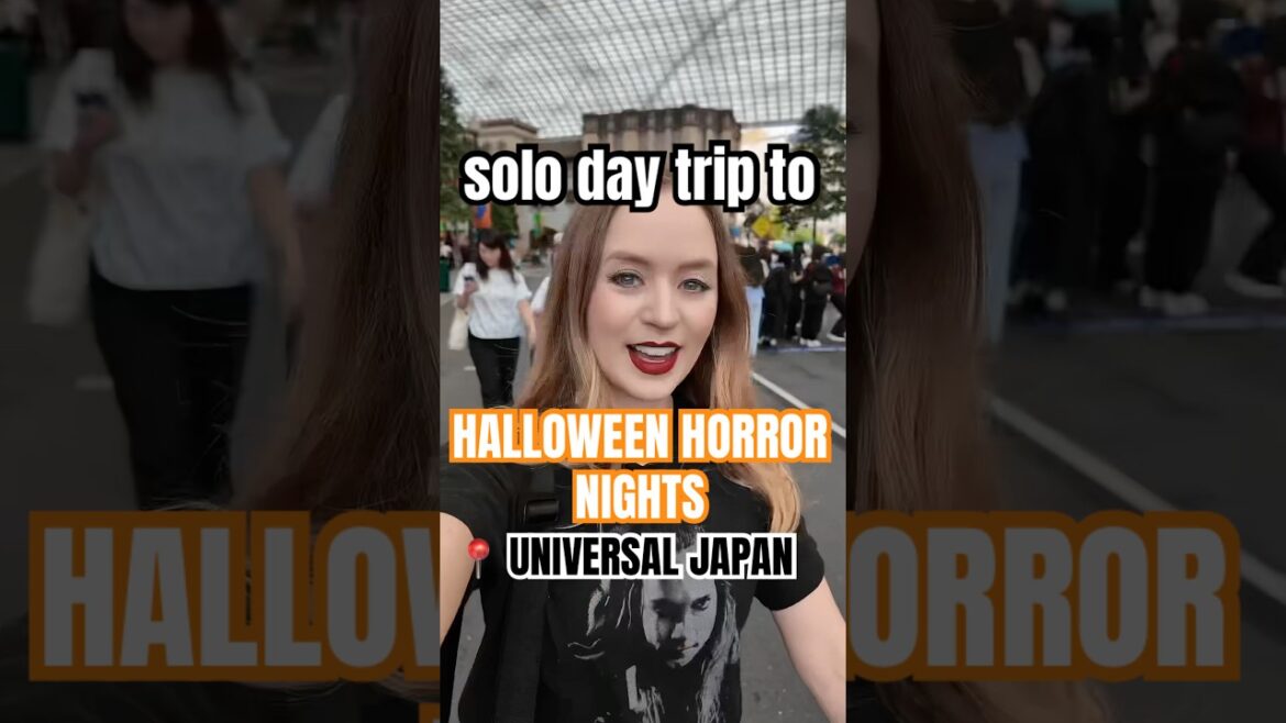 I flew to Osaka for Halloween Horror Nights! #youtubeshorts #shorts