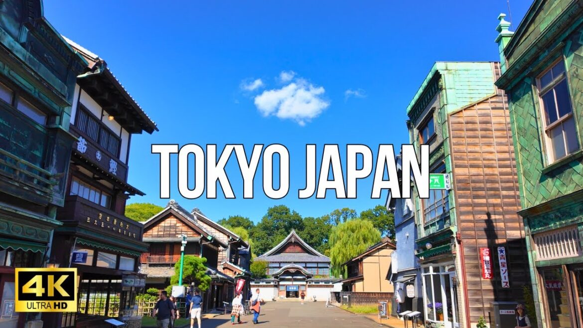 TOKYO JAPAN 4K WALKING TOUR - Edo-Tokyo Museum: Retro Bathhouse & Thatched Roof Houses [4K HDR]