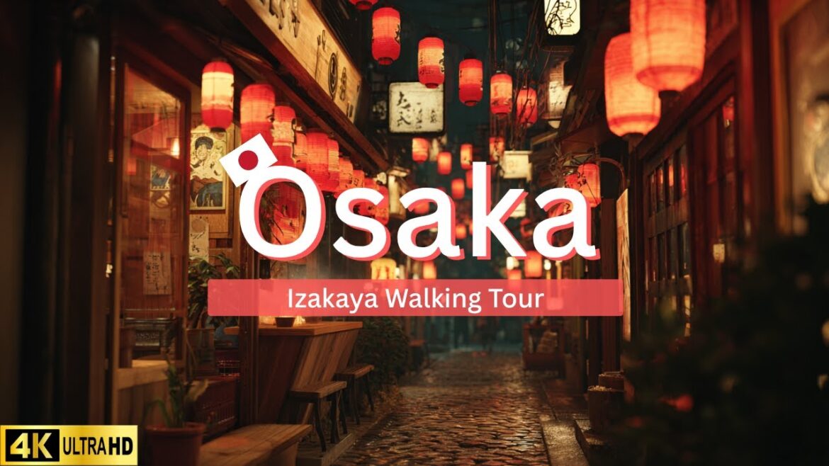 【4K Night Walk】🇯🇵 Osaka's Umeda District | A Vibrant Tour of Higashi-dori & Ohatsu Tenjin Arcades
