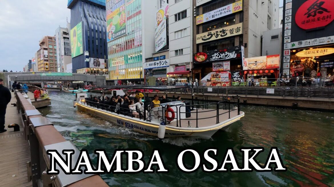 難波  Osaka Namba Japan - 4K Walking Tour | The Vibrant Food & Entertainment Hub