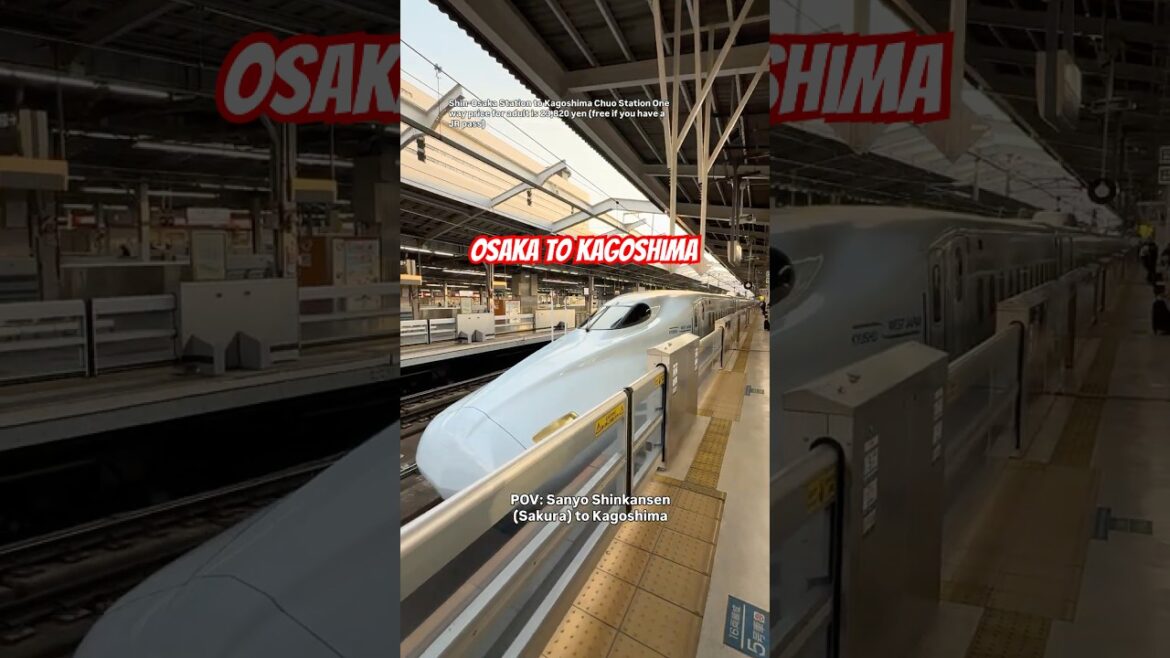 POV: Sanyo Shinkansen (Sakura) to Kagoshima Station 🚉 🚅 #osaka #bullettrains #japanguide