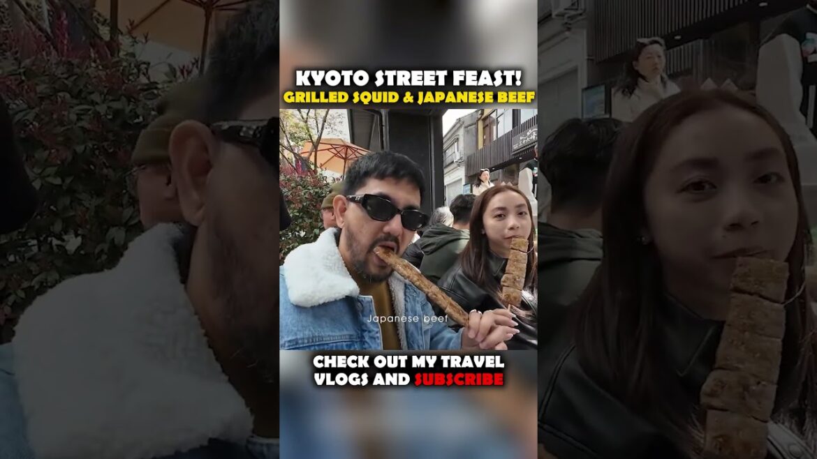 WE FOUND THE BEST STREET FOOD IN KYOTO! 🤤🎌 #japanvlog #japantravel