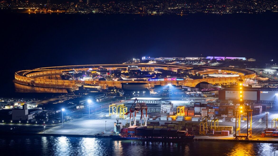 [4K] 大阪･関西万博会場の夕景～夜景 タイムラプス撮影 大屋根リング EXPO 2025 Osaka Kansai Japan Night Grand Ring Time-lapse