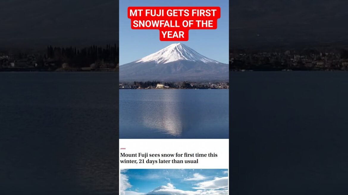 Mt Fuji Receives its First Snowfall of the Season #japan #mtfuji Mt Fuji Receives its First Snowfall of the Season #japan #mtfuji