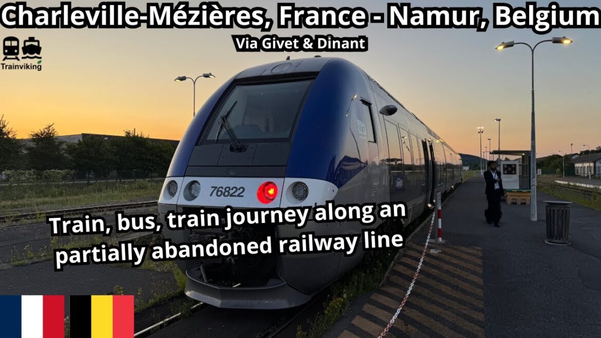 Charleville Mézières, France - Namur, Belgium via Givet and Dinant along the River Meuse train & bus