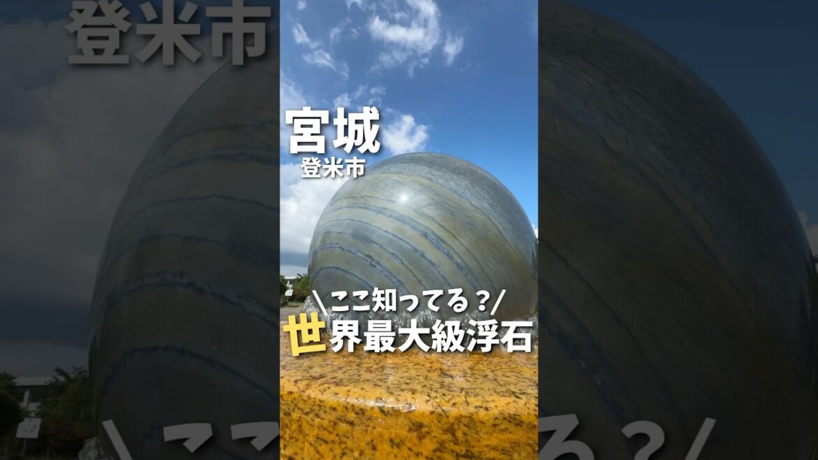 【宮城観光】ここ知ってる？世界最大級浮石🌍#仙台観光 #宮城観光 #仙台旅行 #宮城旅行 #登米市  #japan #japantravel #japanvlog #miyagi #shorts