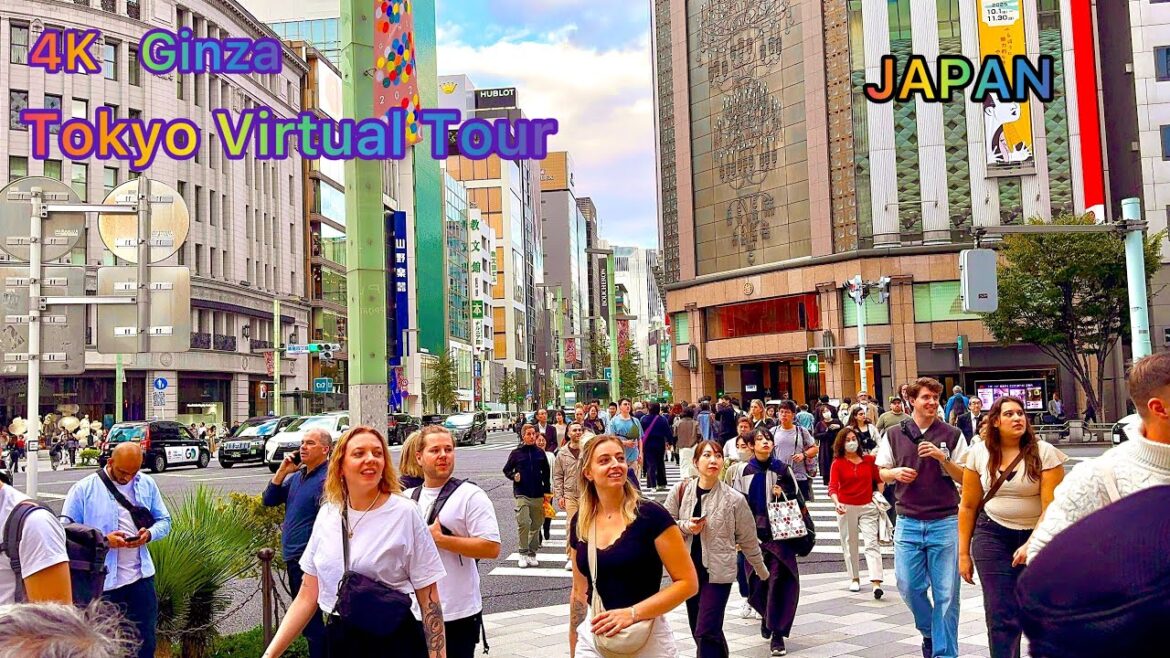 4K HDR JR Tokyo Station Walking Tour & Ginza Sightseeing. Japan. 4K HDR JR Tokyo Station Walking Tour & Ginza Sightseeing. Japan.