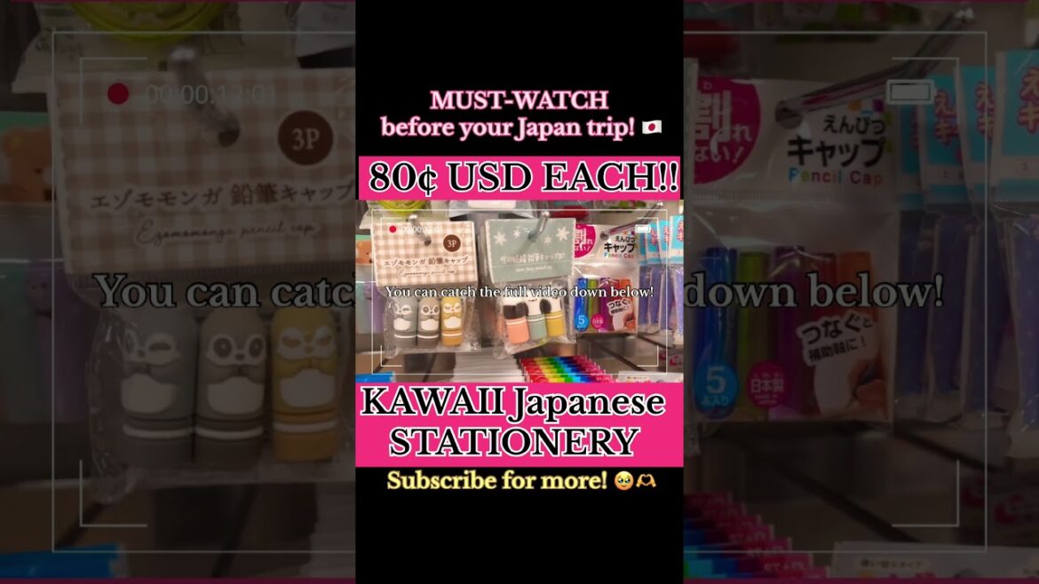Japan Stationery 80¢ USD each!! #trending #fypシ #japan #stationery #haul #tour #tokyo #kawaii