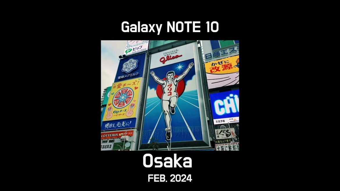 The Glycosang, a symbol of Dotonbori in Osaka, Japan. Galaxy Note10.
