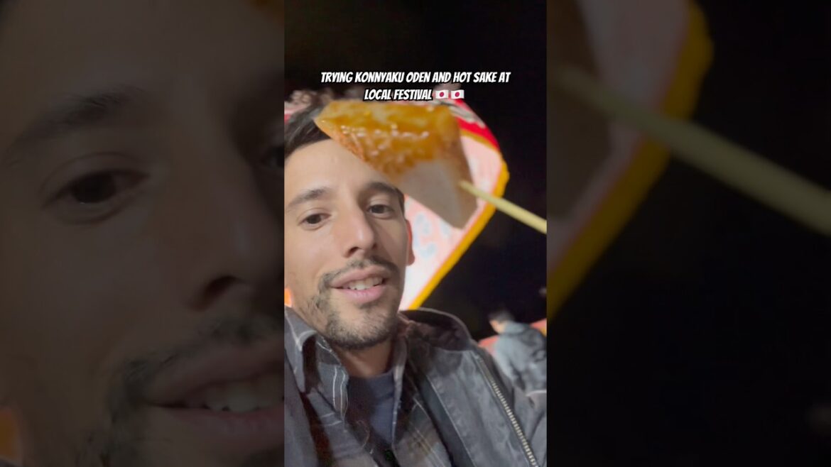 Trying local food at local festival in Tokyo #japanesefood