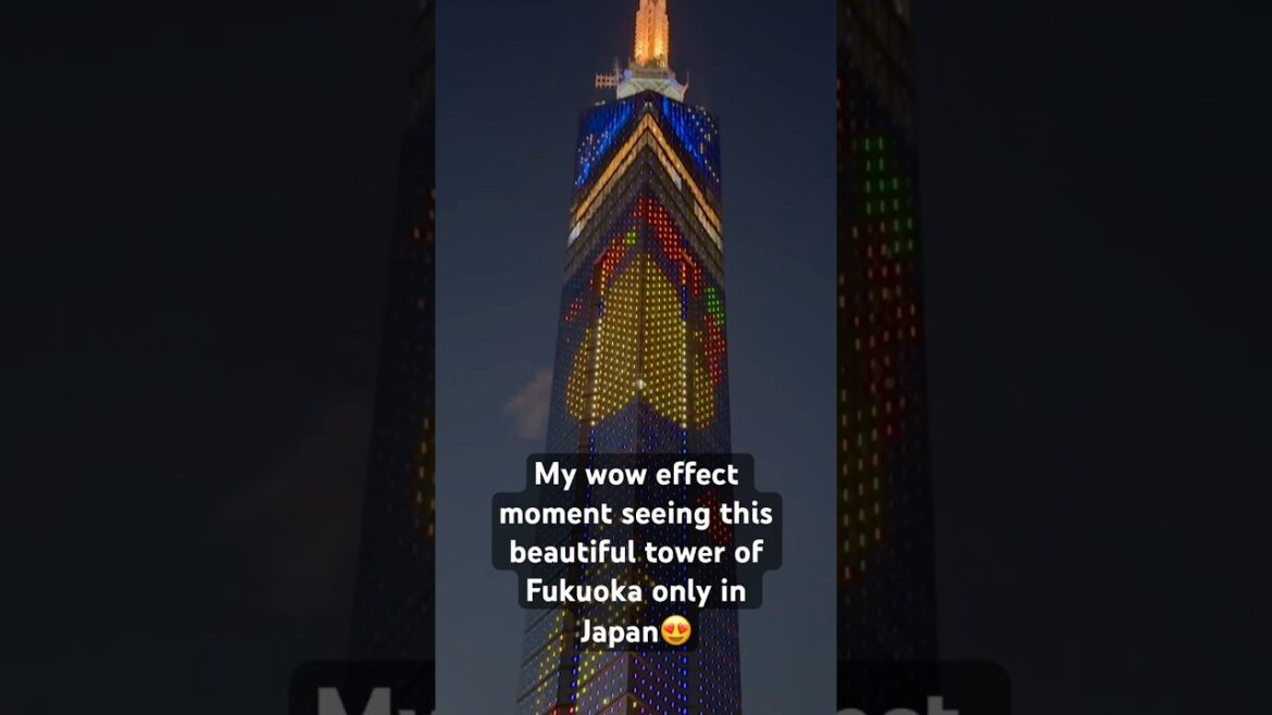 Japan has checked the boxes in terms of spectacular visuals. #travel #japan #fukuokatower #shorts