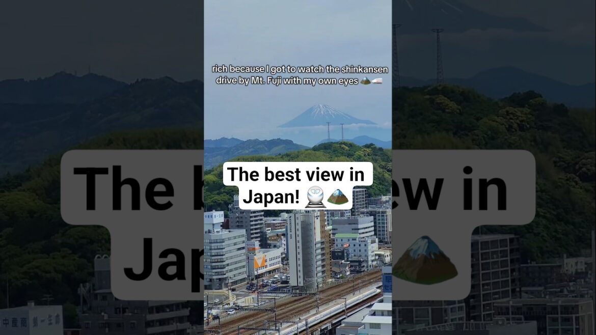 epic view of shinkansen and Mt. Fuji in one shot! #japan #shinkansen #mtfuji #fuji