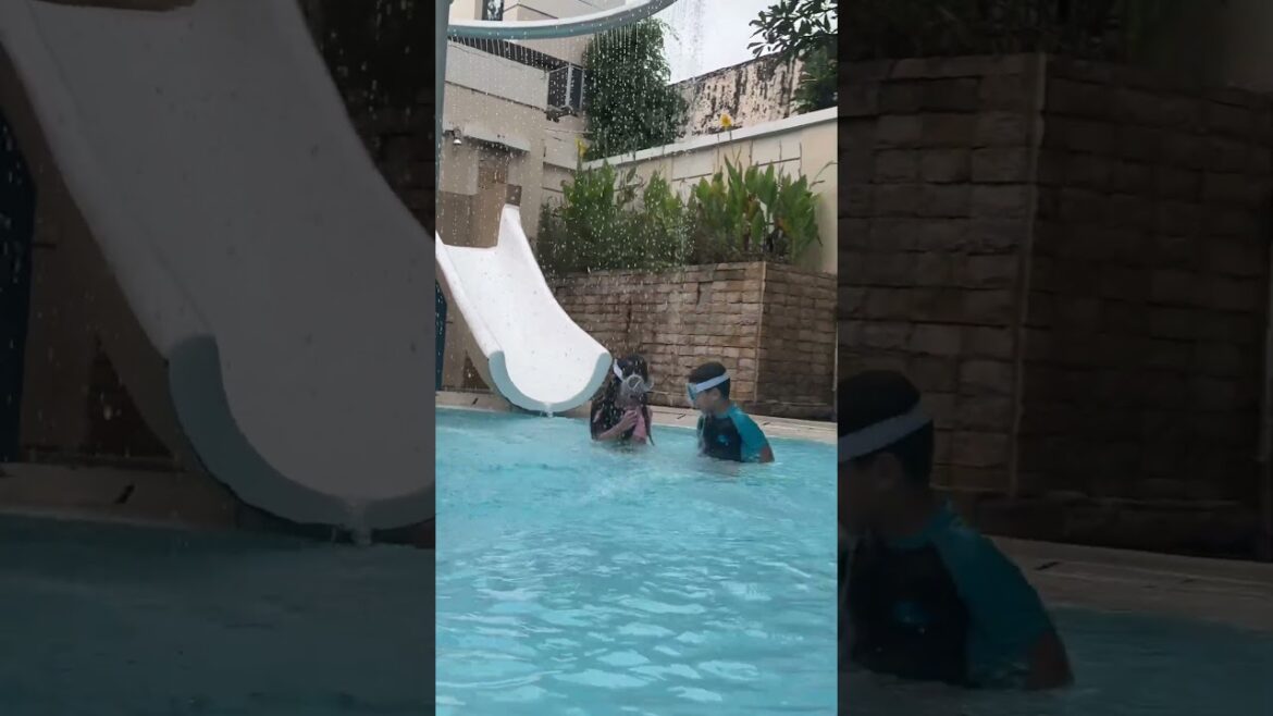 Kobe and Alicia slide #expat #boracay #familytime #philippinestravel #funny