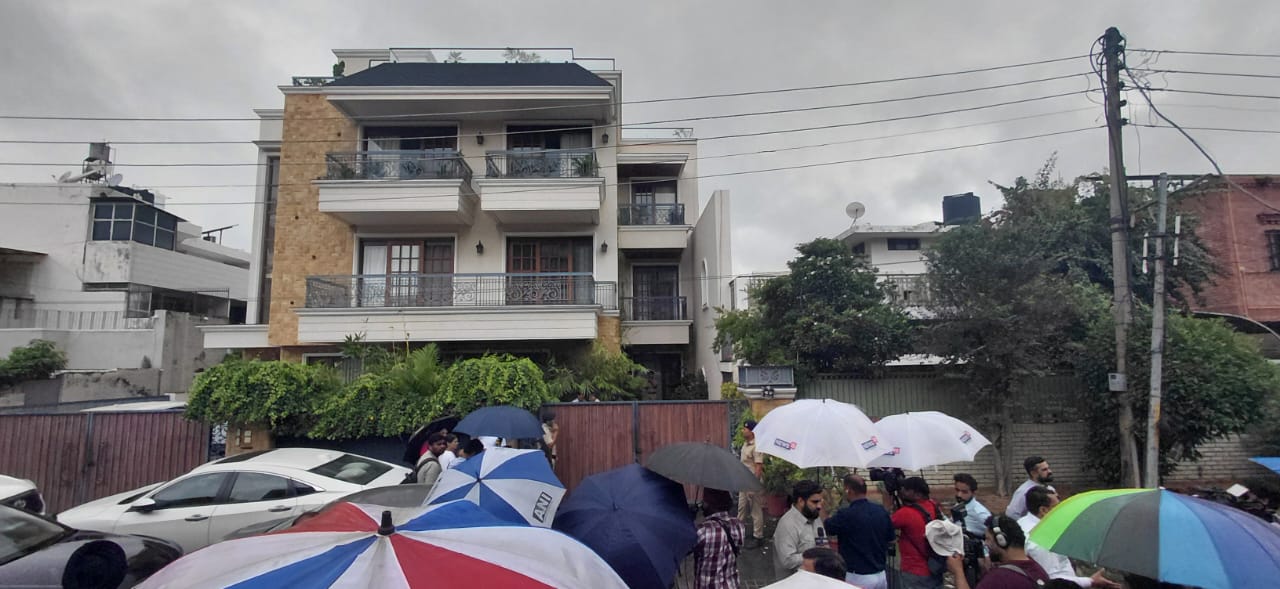 A view outside deceased IPS officer Y Puran Kumar's residence in sector 11, Chandigarh