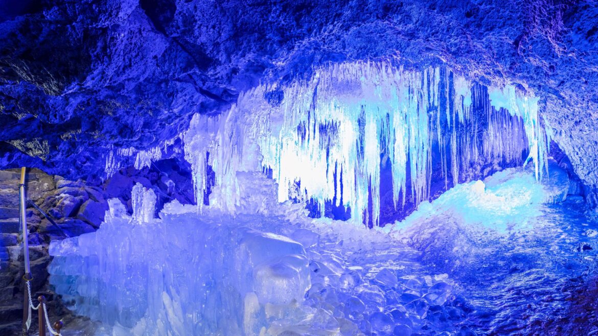 Narusawa Ice Cave: The lava tube brimming with 10-foot-high ice pillars at the base of Mount Fuji Narusawa Ice Cave: The lava tube brimming with 10-foot-high ice pillars at the base of Mount Fuji