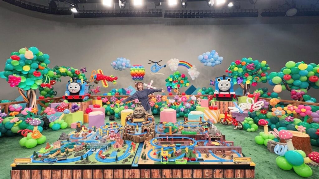 Tanaka Minami at the Thomas and Friends exhibition