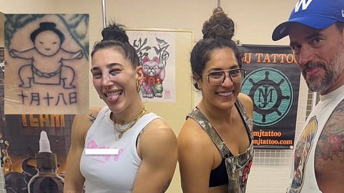 CM Punk, Rhea Ripley & Raquel Rodriguez End Japan Tour With Matching Tattoos CM Punk Rhea Ripley, Raquel Rodriguez