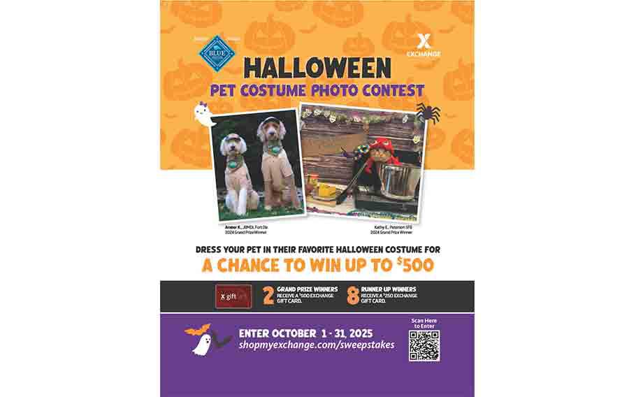 AAFES Halloween Pet Costume Photo Contest flyer
