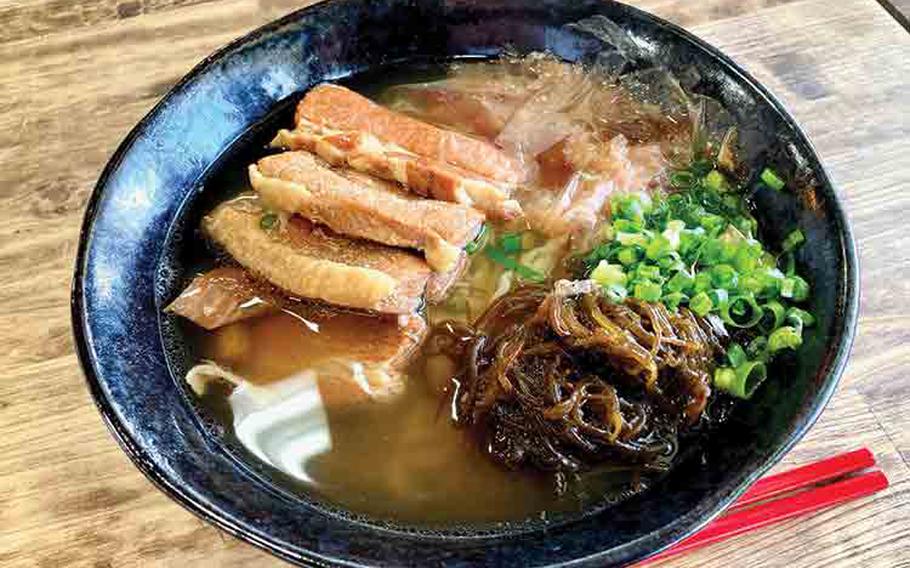Okinawa soba at Kaichu Chaya