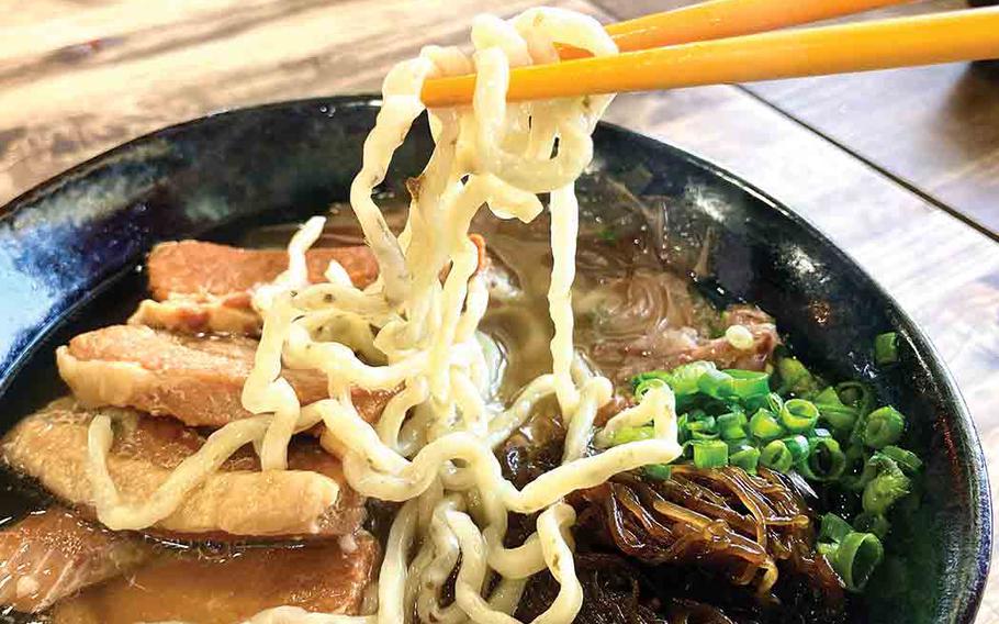 Okinawa soba at Kaichu Chaya