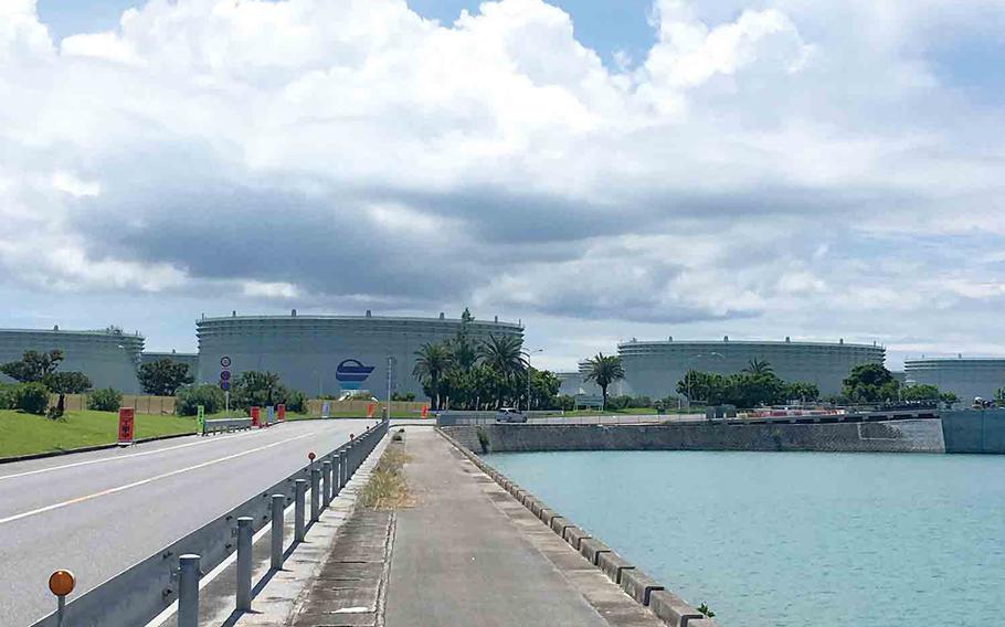 Oil tanks on Henza Island
