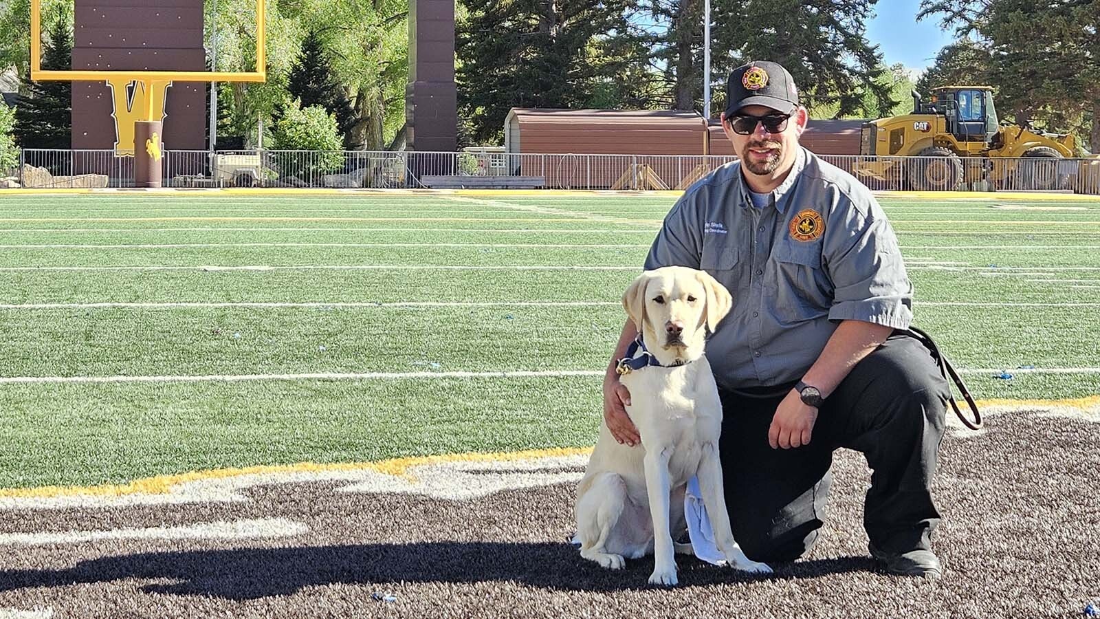 Along with sniffing out accelerants, Kyoto is also a good PR tool to promote the Wyoming State Fire Marshal's Office and the first ATF-trained dog.