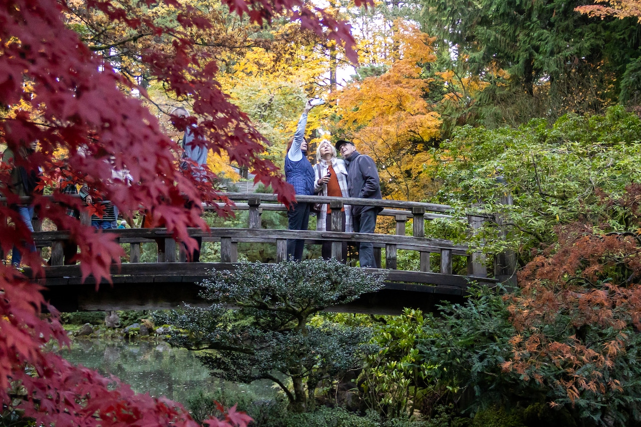 Portland Japanese Garden in fall