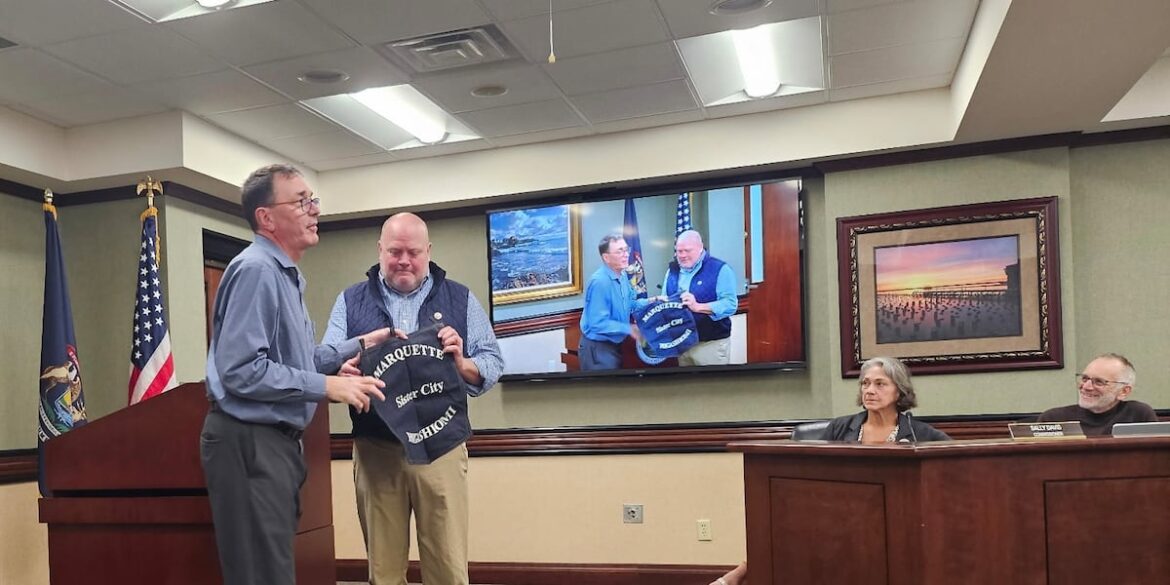 Marquette receives gift from Sister City of Higashiomi, Japan Marquette receives gift from Sister City of Higashiomi, Japan