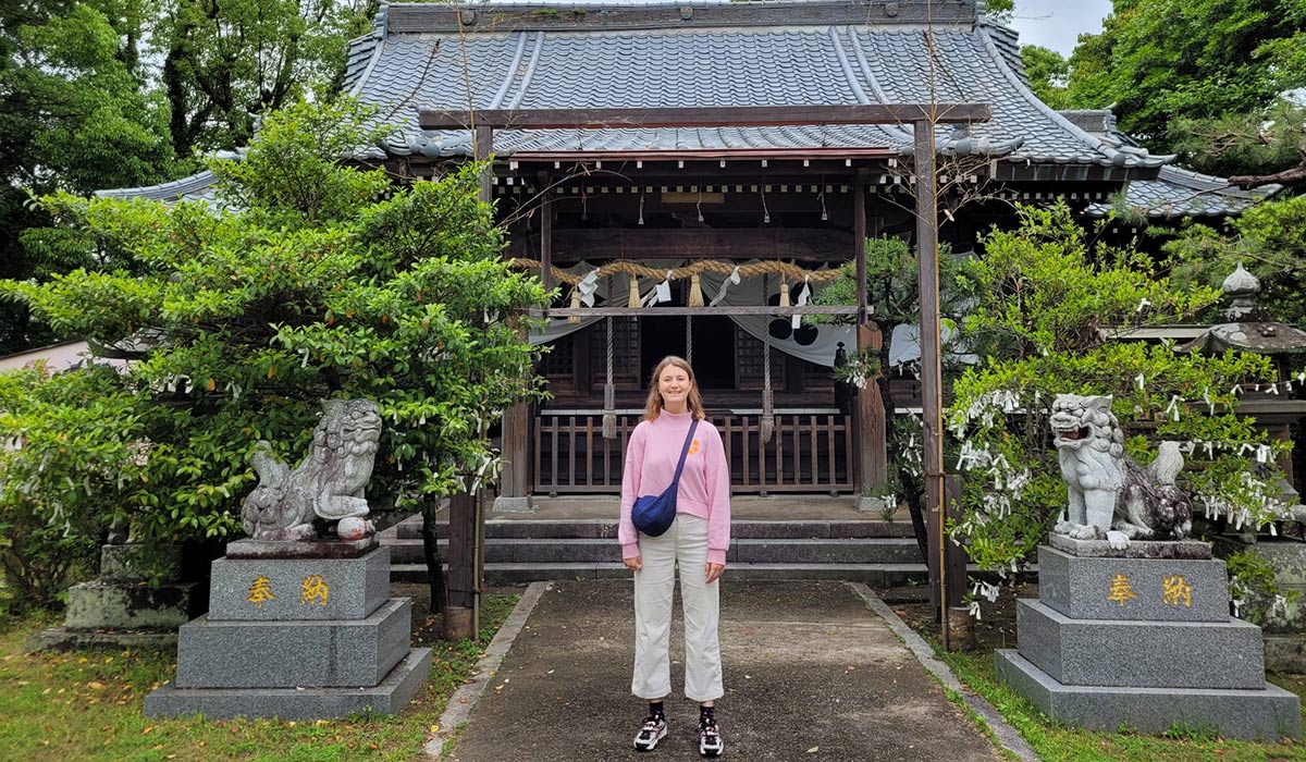 Genie Harrison - her expert's guide to Japan, At a temple in Kyushu. Pic: Supplied