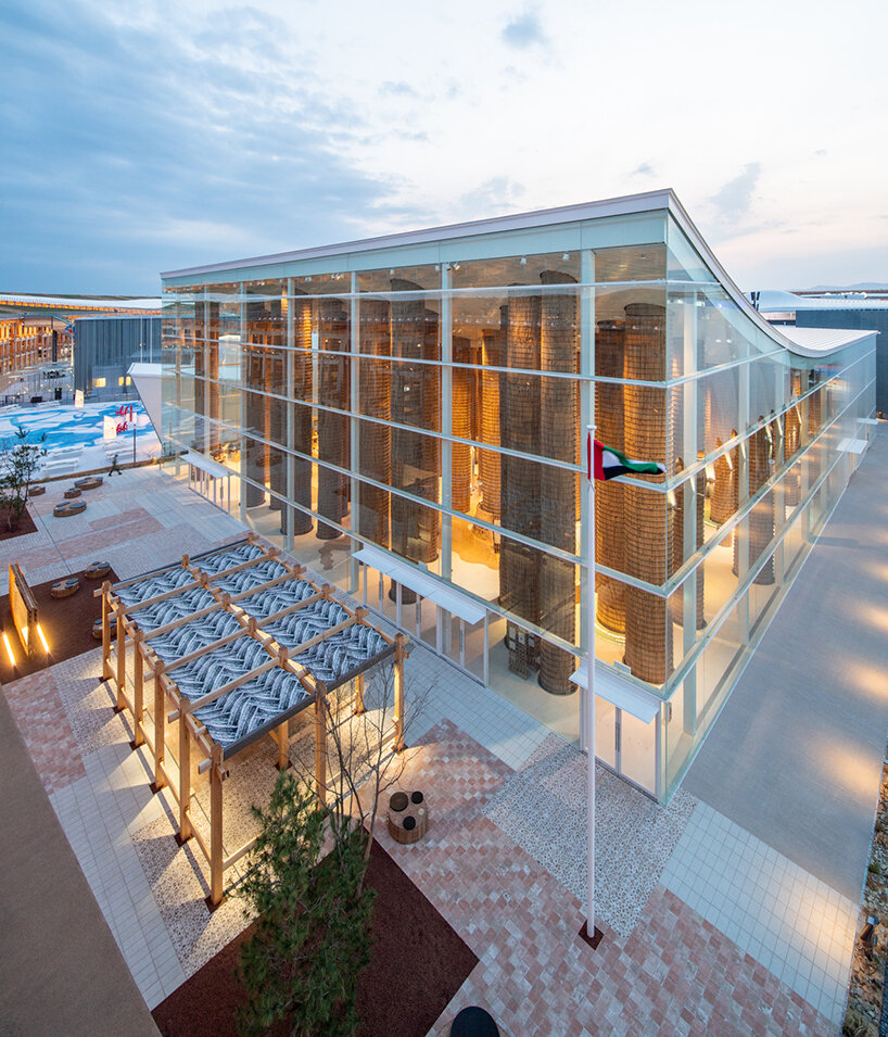 UAE pavilion at expo 2025 osaka soars 16 meters high with 90 palm-made columns