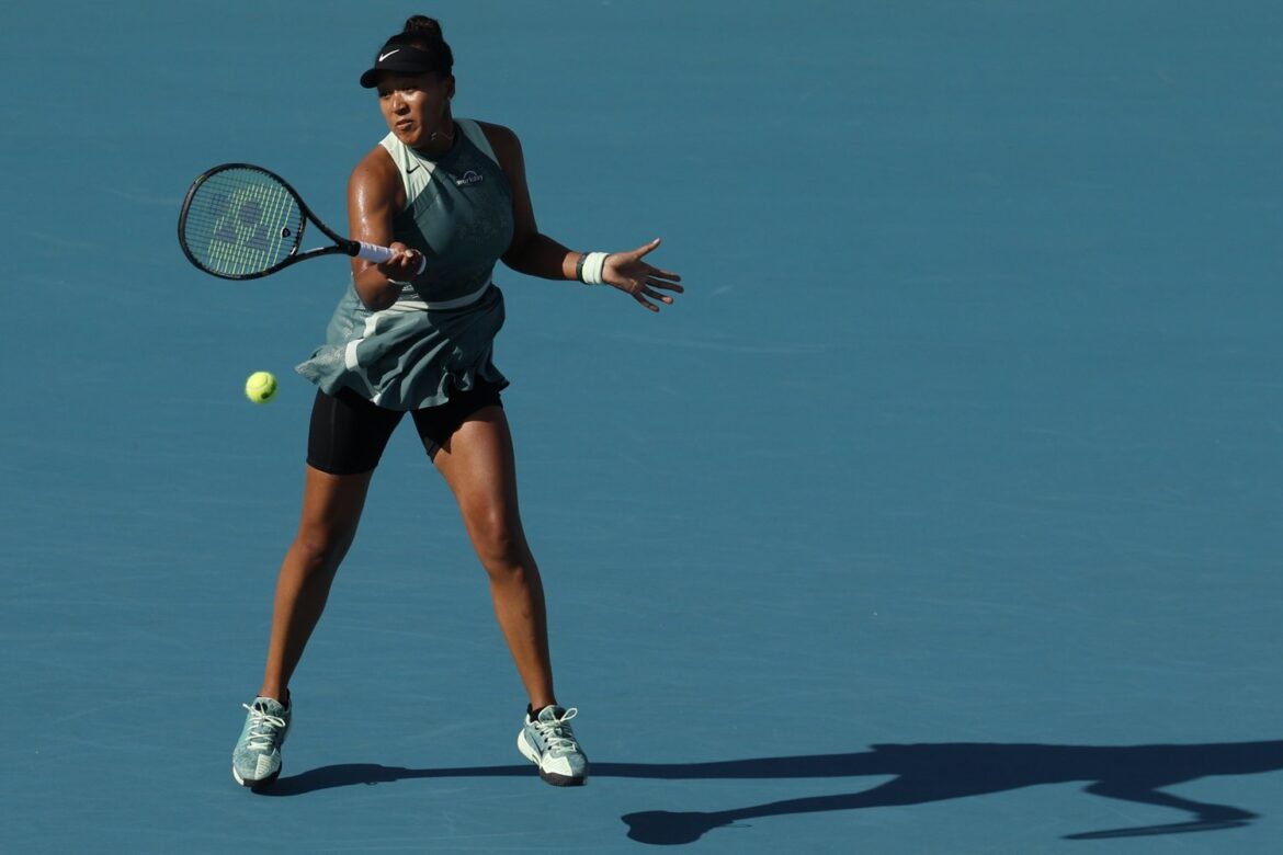 Naomi Osaka in action ahead of the WTA Wuhan Open.