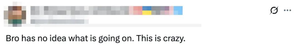 Tweet by @jimstewartson: "Bro has no idea what is going on. This is crazy."