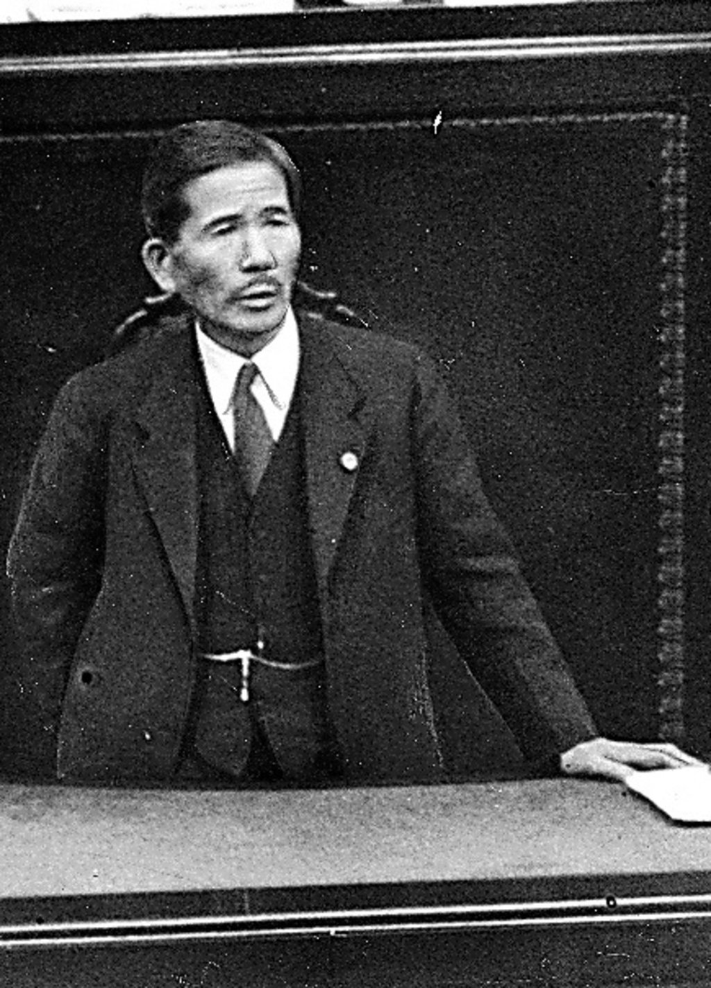Japanese lawmaker Takao Saito delivered a speech in February 1940 which condemned Japan’s escalating war in China. Photo: Handout