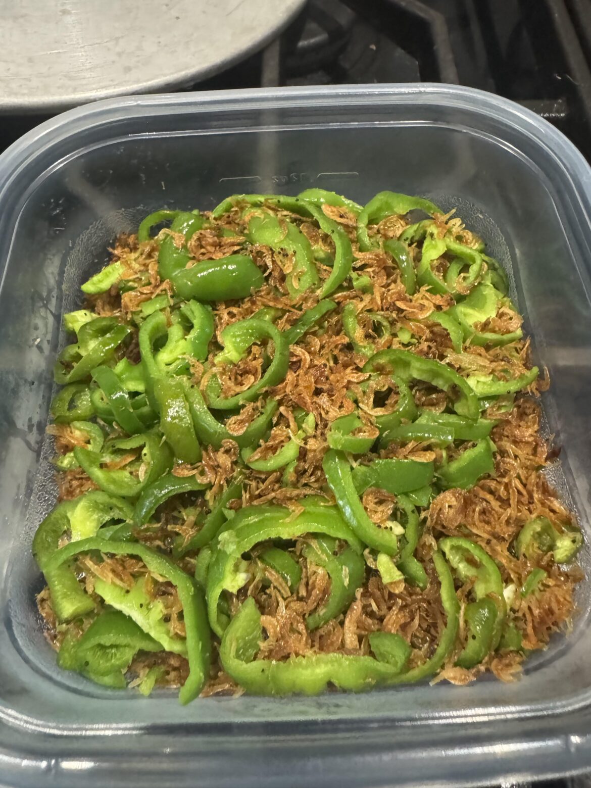 Piman Homemade Piman (Japanese baby bell pepper) with okiami (krill) - Alo ...