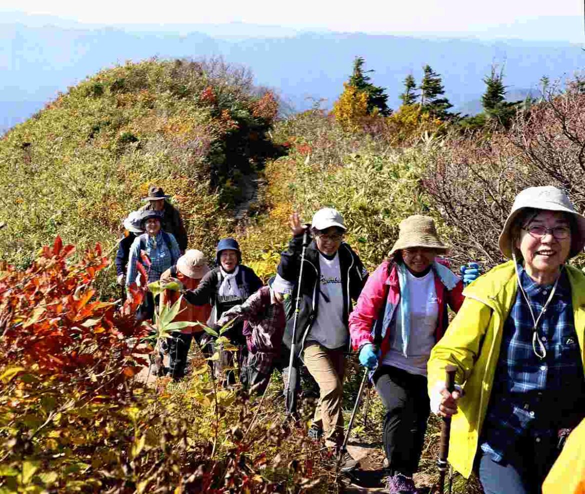 Fall Leaves Excite Clmbers Excited in Japan’s Akita Pref.; Yellow Beech Trees, Red Maples Elicit Cheers Fall Leaves Excite Clmbers Excited in Japan’s Akita Pref.; Yellow Beech Trees, Red Maples Elicit Cheers