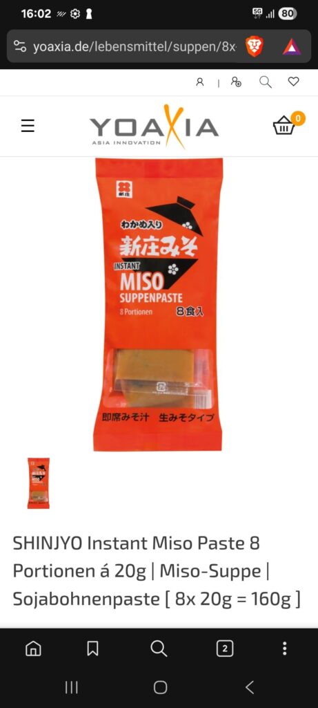 Does this german branded instant miso paste need dashi?